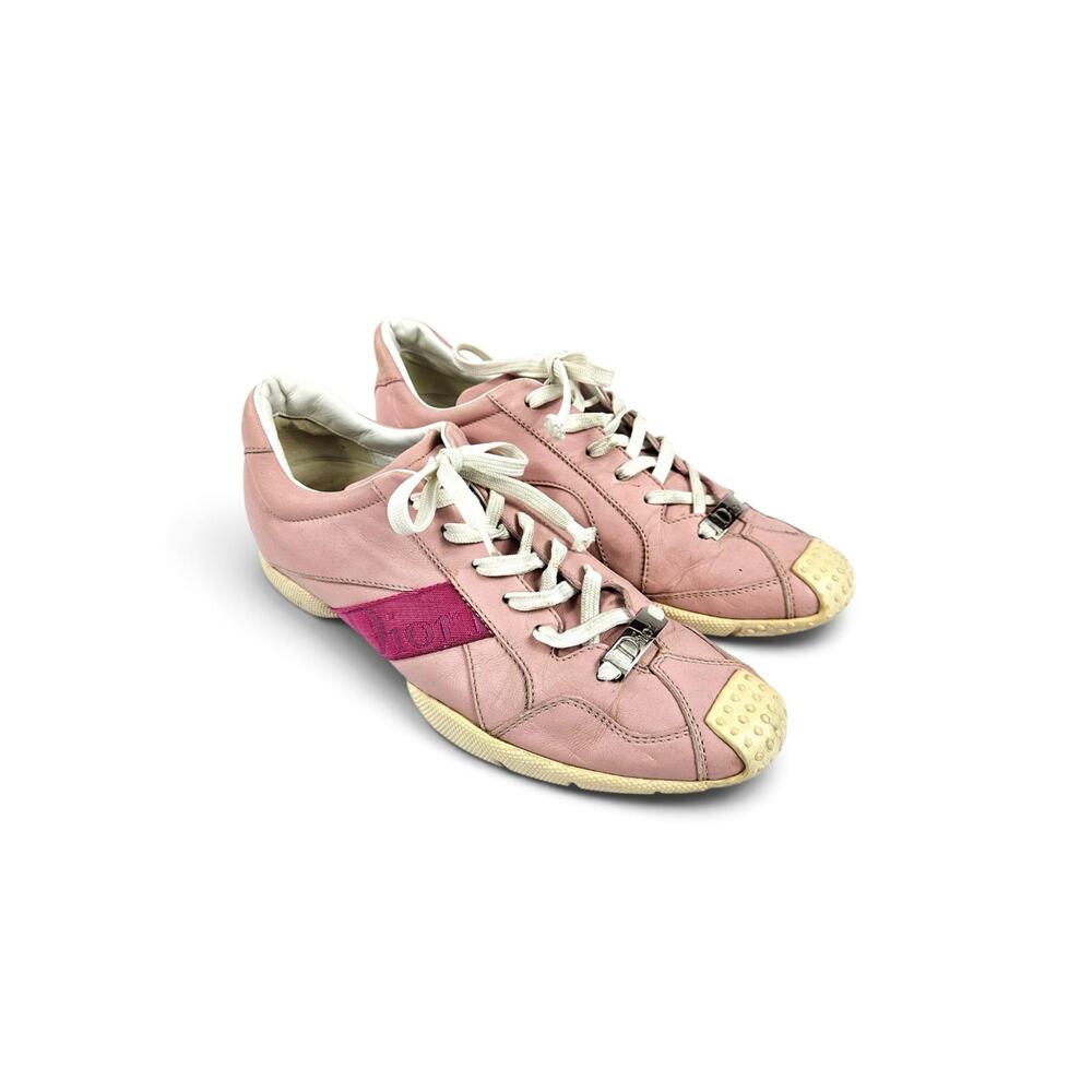 Y2k Christian Dior Sneakers Pink Metal Dior Lace Plate - Size 38 (8)
